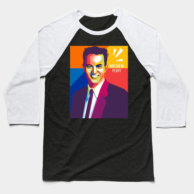 matthew perry geometric pop art Baseball T-Shirt by cool pop art house